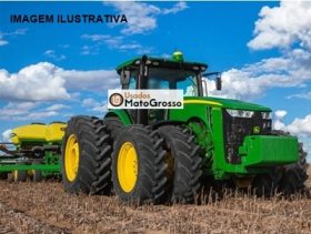 CONJUNTO TRATOR JOHN DEERE 8345 E PLANTADEIRA JOHN DEERE DB-74 45L X 50CM