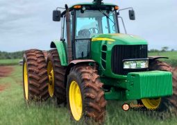 TRATOR JOHN DEERE 6210J COM PILOTO/FILIPADO TRASEIRO completo