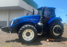 TRATOR NEW HOLLAND T8-385 COM PILOTO FILIPADO DIANTEIRO E TRASEIRO